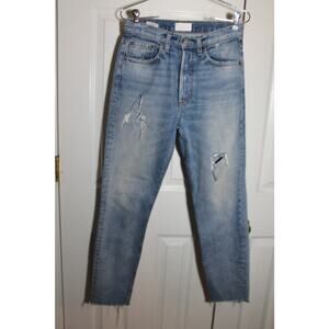 Boyish 'Billy' Distressed Button Fly Skinny Jeans in Taxi Driver Wash sz 26